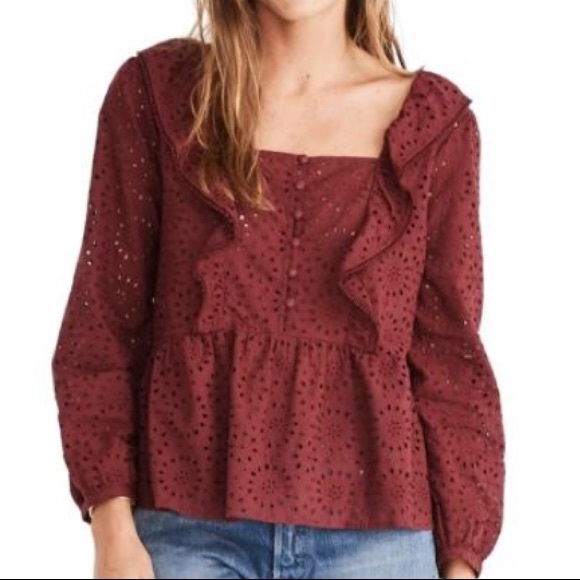 Madewell Eyelet Pom-Pom Top - Picture 3 of 8